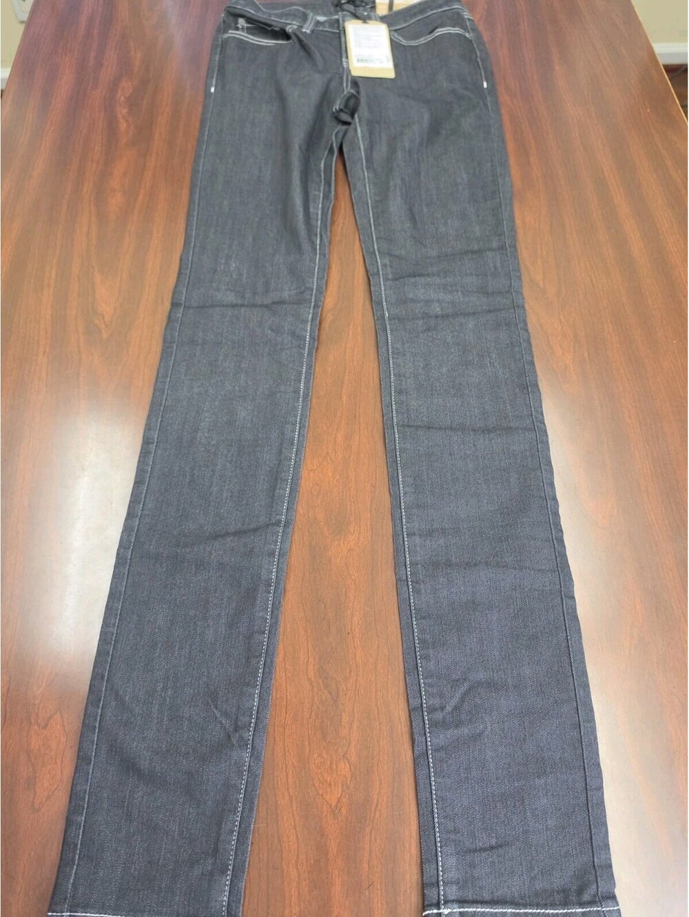NWT prAna Kayla Jean Tall Inseam Womens 00 Black Stretch Denim Outdoor Gorpcore